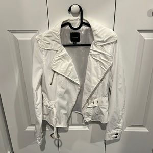 Express white biker jacket